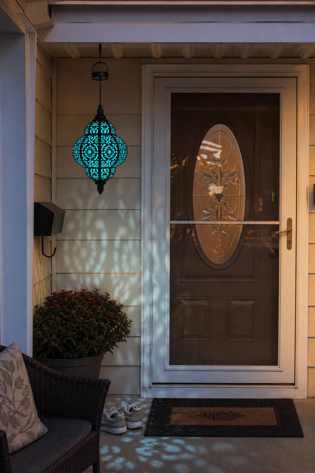 MosaicGlow™ Solar Hanging Lantern lifestyle image 5