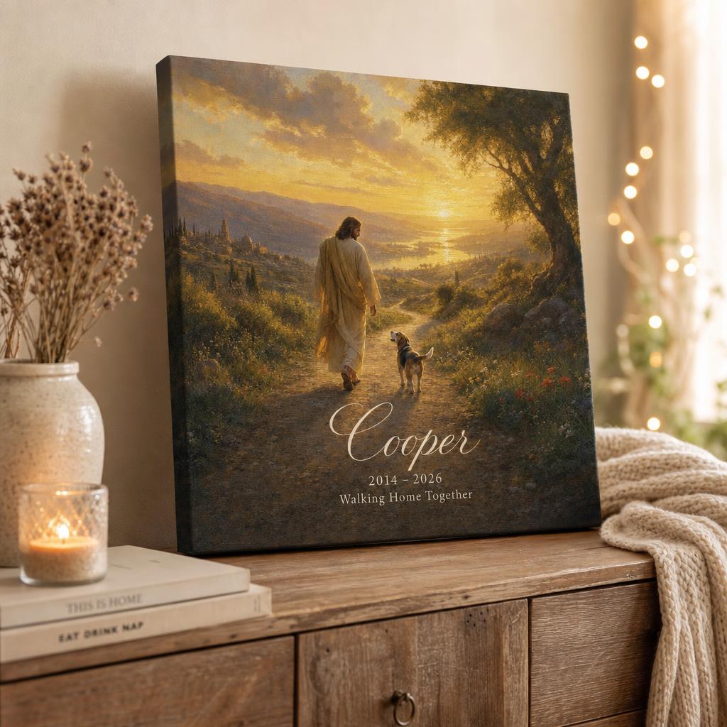 Pawprints In Heaven — Personalized Pet Canvas carousel image 4