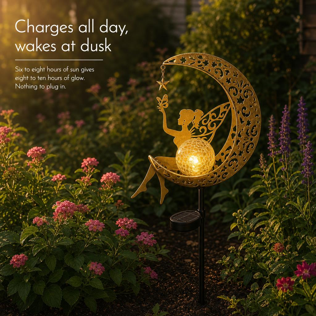 PixieMoon™ Solar Garden Stake carousel image 3