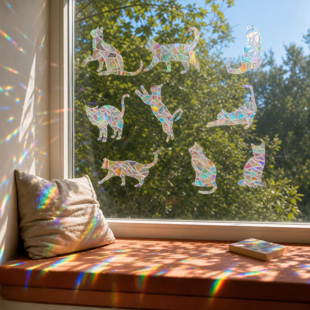 PrismCast™ Rainbow Suncatcher Window Decals carousel image 1