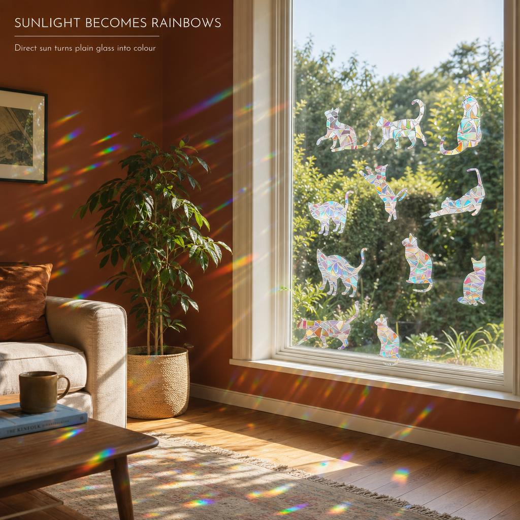 PrismCast™ Rainbow Suncatcher Window Decals carousel image 2