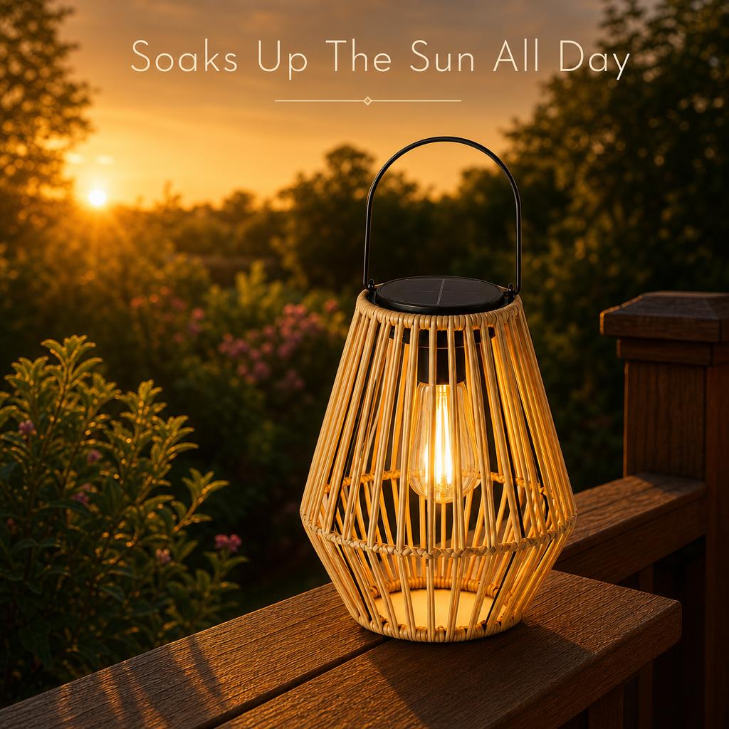 Rattan Solar Lanterns body image 3