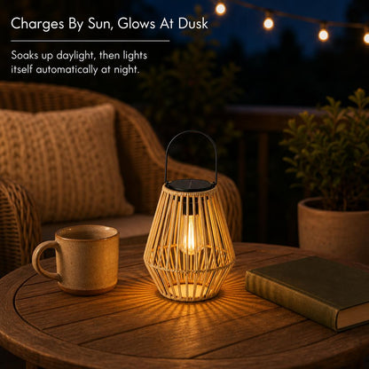 Rattan Solar Lanterns carousel image 2