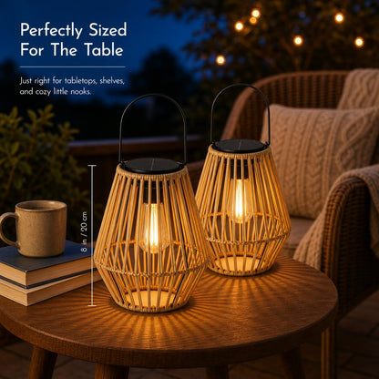 Rattan Solar Lanterns carousel image 4
