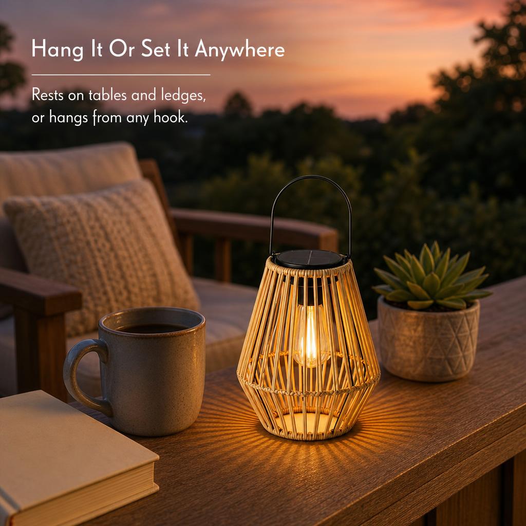 Rattan Solar Lanterns carousel image 6