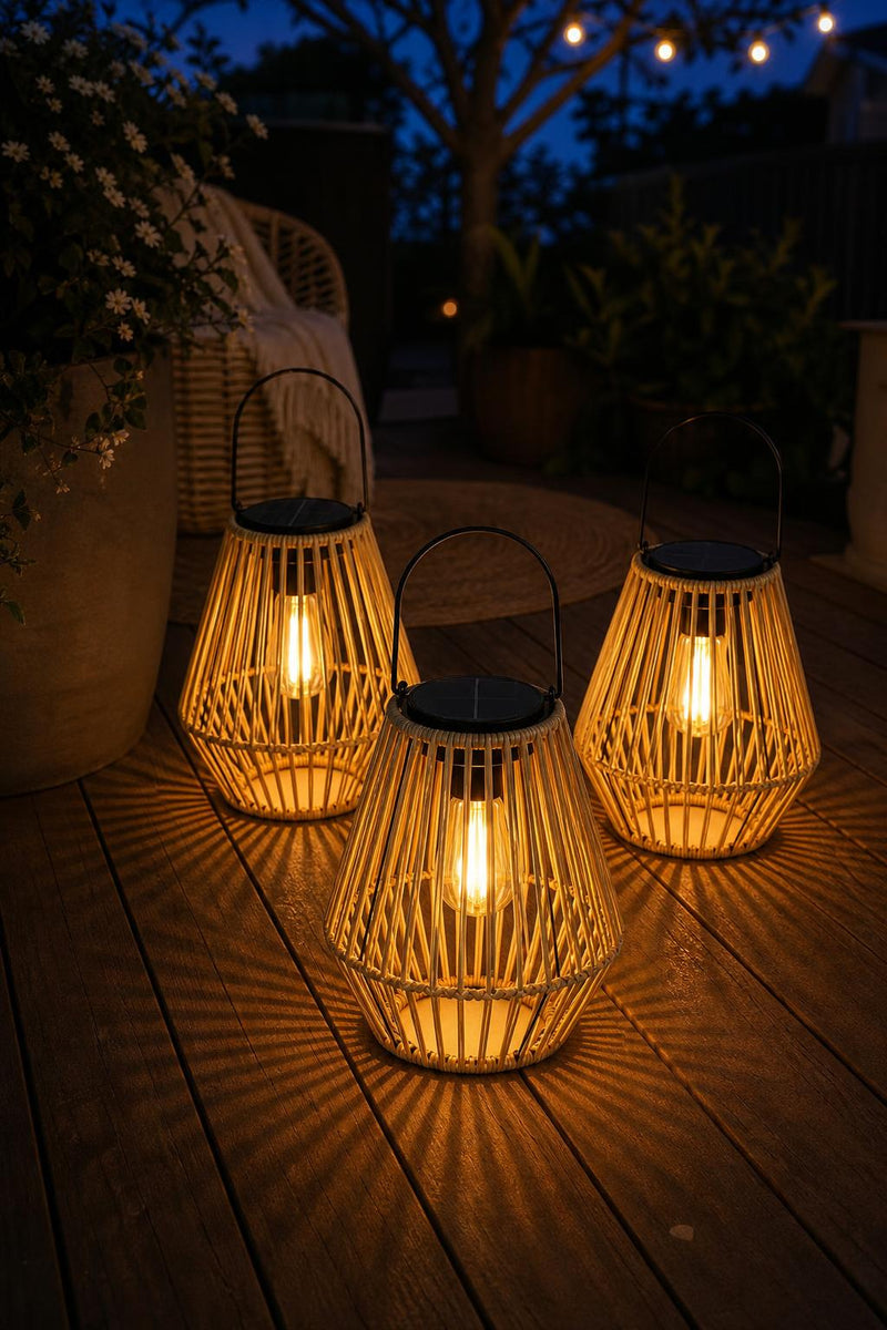 Rattan Solar Lanterns lifestyle image 1