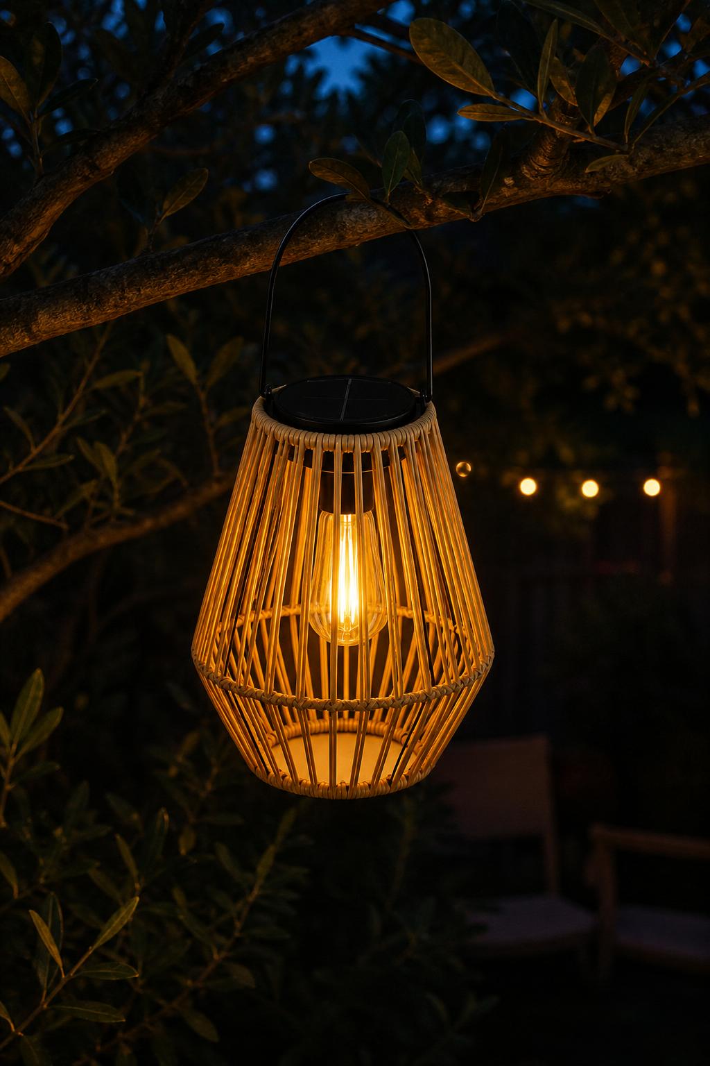Rattan Solar Lanterns lifestyle image 2