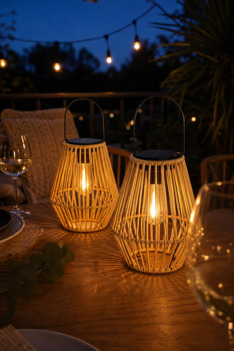 Rattan Solar Lanterns lifestyle image 3