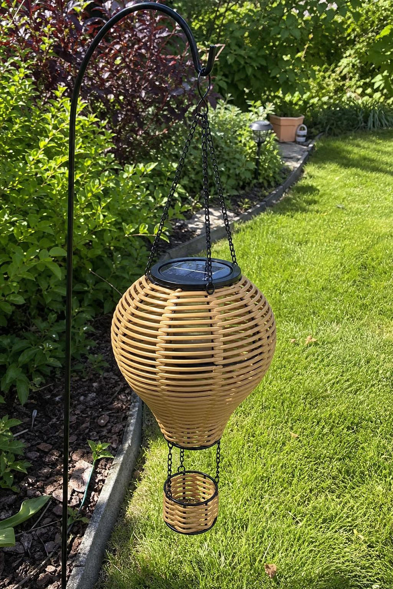 RattanDrift™ Solar Rattan Hot Air Balloon Lantern lifestyle image 3