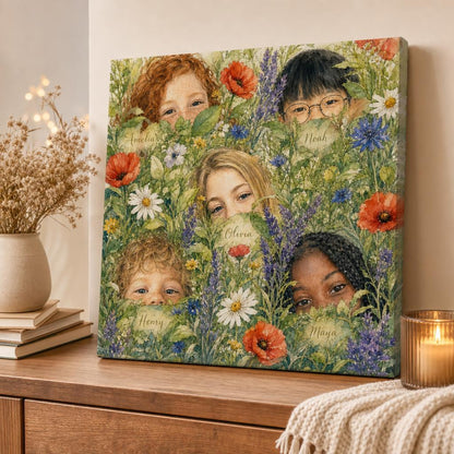 Hide & Bloom — wildflowers design, displayed in a cozy home