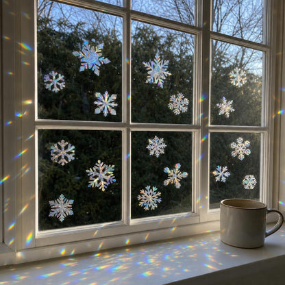 SnowPrism™ Suncatcher Window Stickers carousel image 1