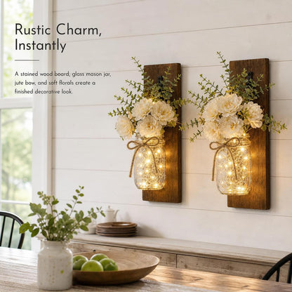 TimberJar™ Mason Jar Wall Sconce carousel image 3