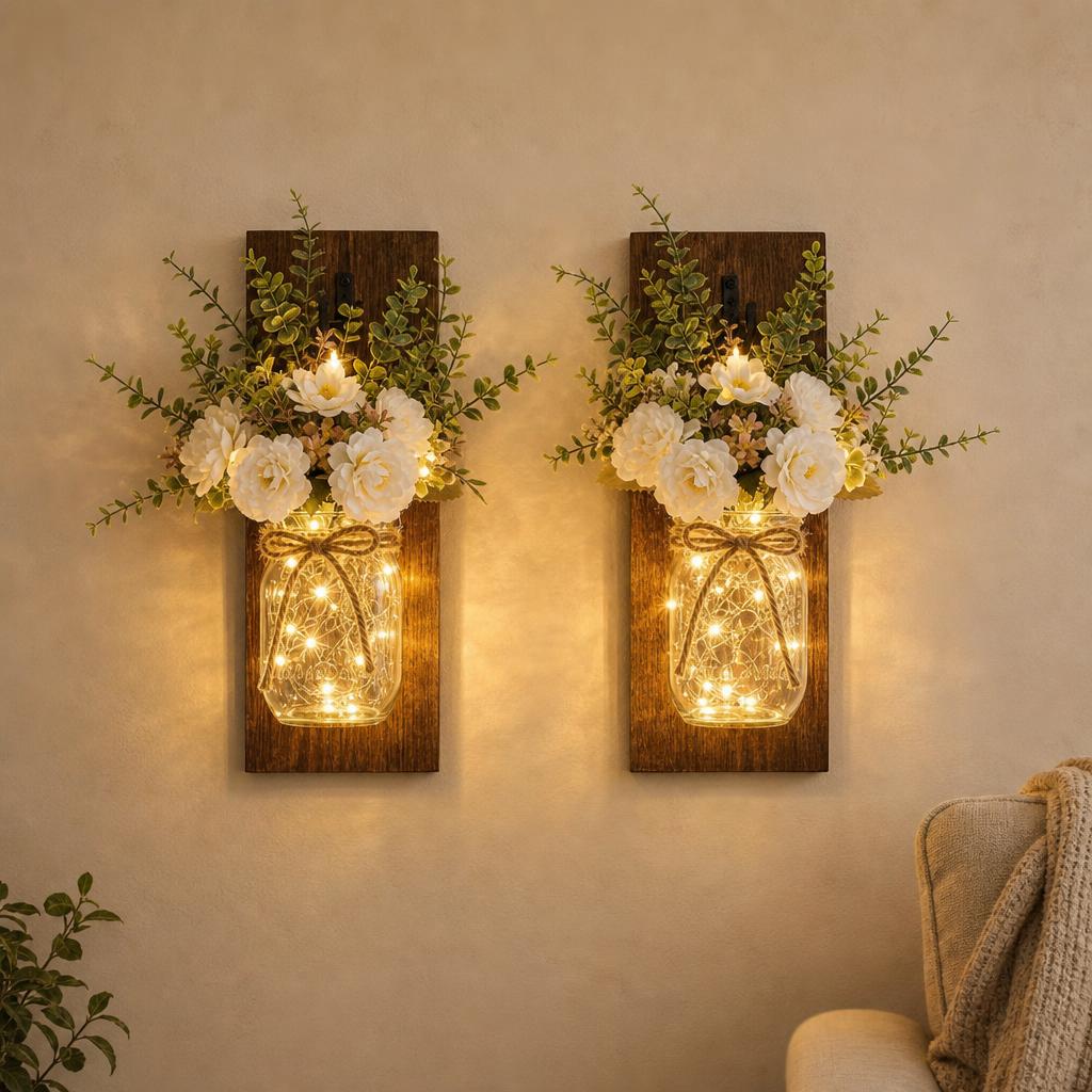 TimberJar™ Mason Jar Wall Sconce variant image 1