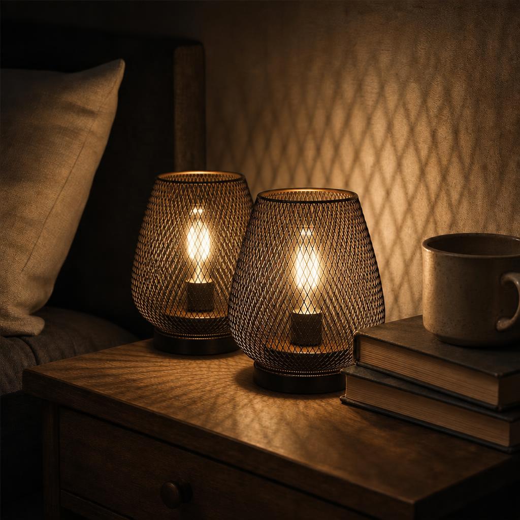 EmberNook™ Cordless Wire Cage Table Lantern variant image 1