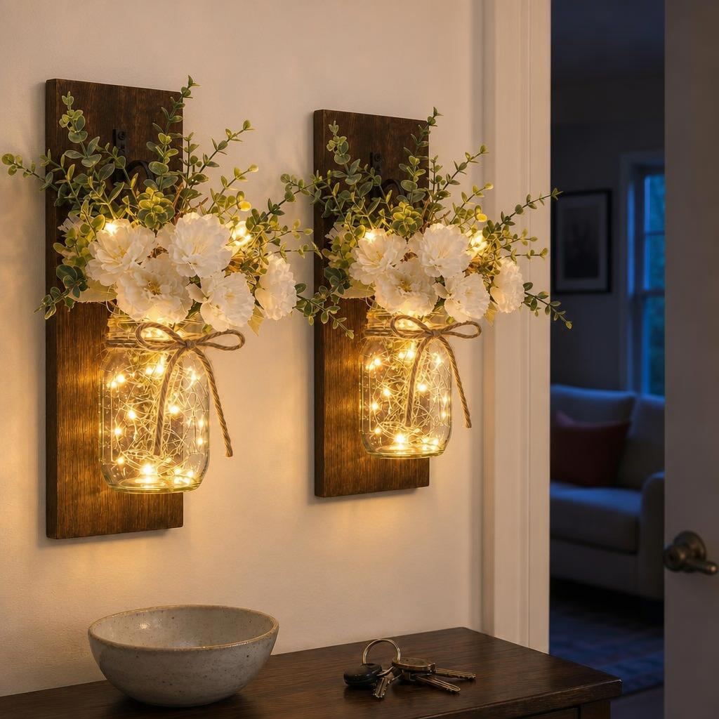 TimberJar™ Mason Jar Wall Sconce variant image 1
