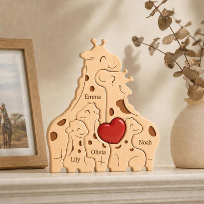 GiraffeHug™ Wooden Family Puzzle variant image 3