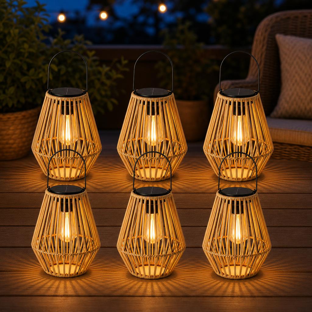 Rattan Solar Lanterns variant image 2