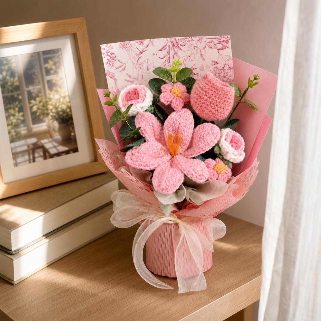 YarnBloom™ Crochet Flower Bouquet carousel image 1