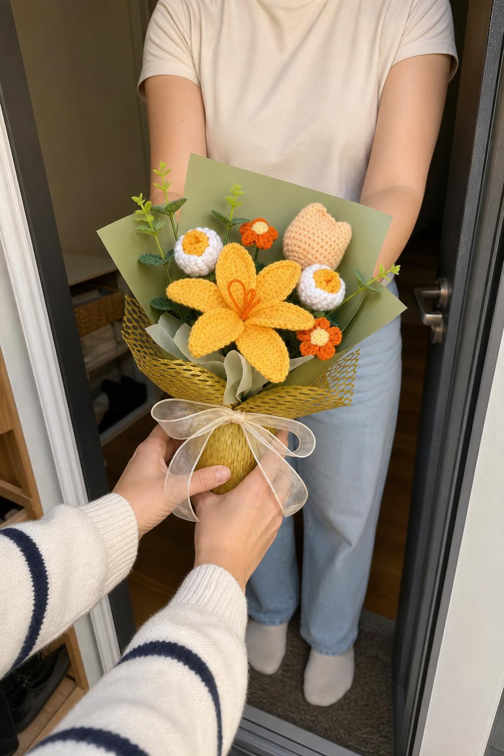 YarnBloom™ Crochet Flower Bouquet lifestyle image 5